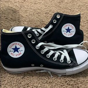 Black high top converse